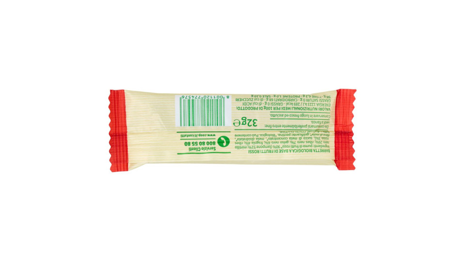 Morbido Snack 100% Da Frutta Frutti Rossi Biologico 32 G