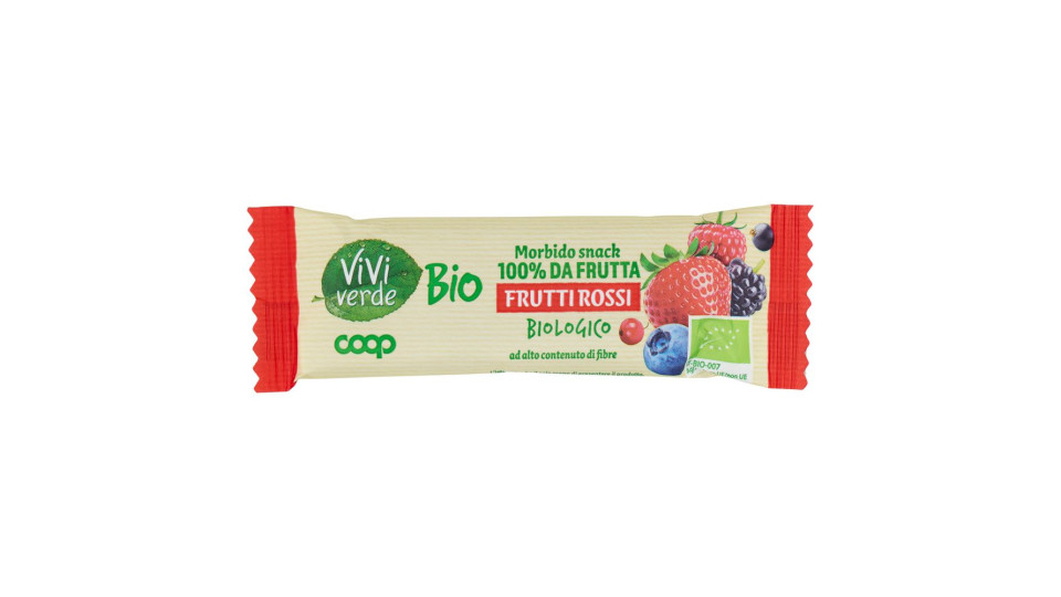 Morbido Snack 100% Da Frutta Frutti Rossi Biologico 32 G
