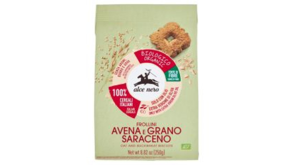 Alce Nero Frollini Avena E Grano Saraceno 250 G