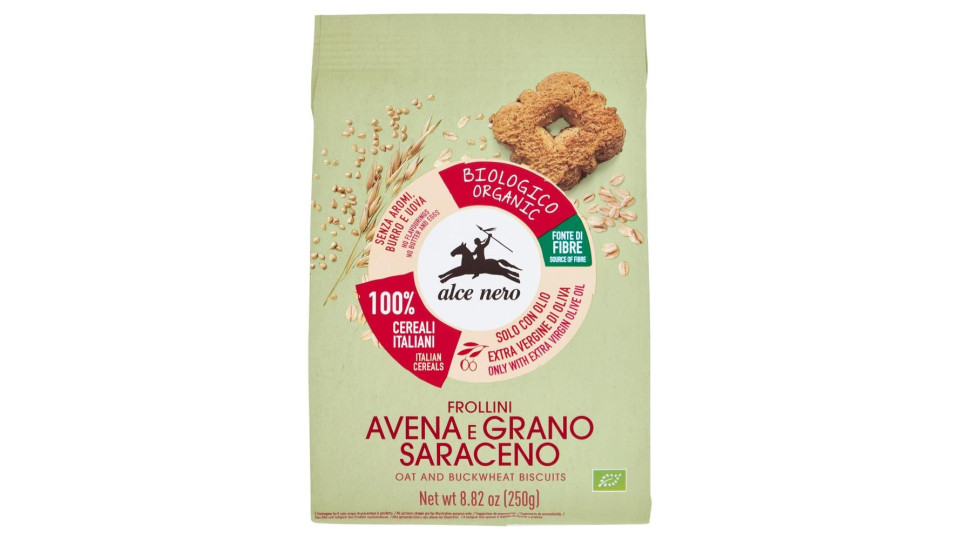 Alce Nero Frollini Avena E Grano Saraceno 250 G