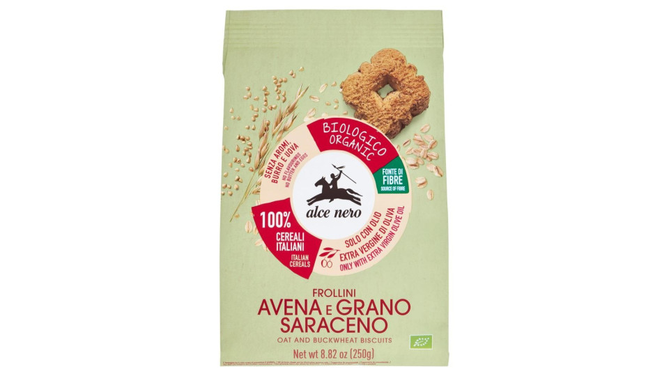 Alce Nero Frollini Avena E Grano Saraceno 250 G