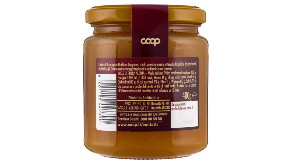 Miele Di Flora Alpina 100% Italiano 400 G