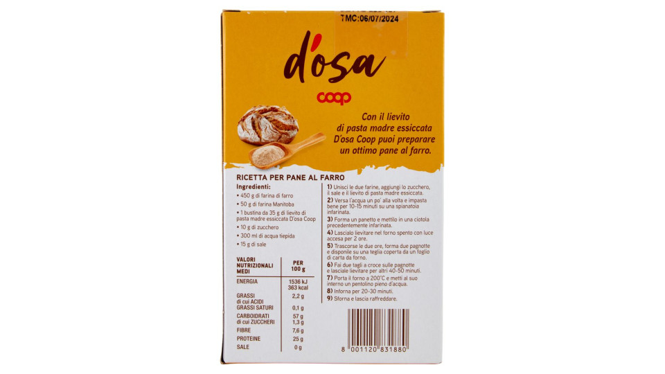 Lievito Di Pasta Madre Essiccata 3 X 35 G