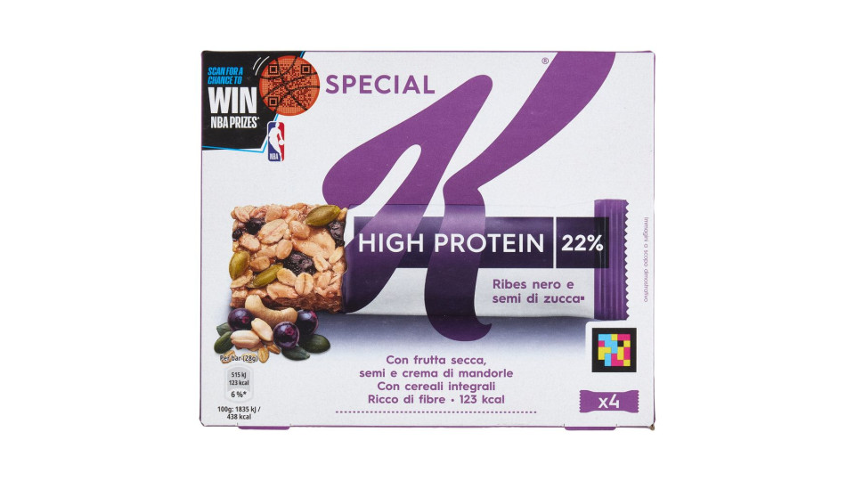 Kellogg's Special K High Protein 22% Ribes Nero E Semi Di Zucca 4 X 28 G