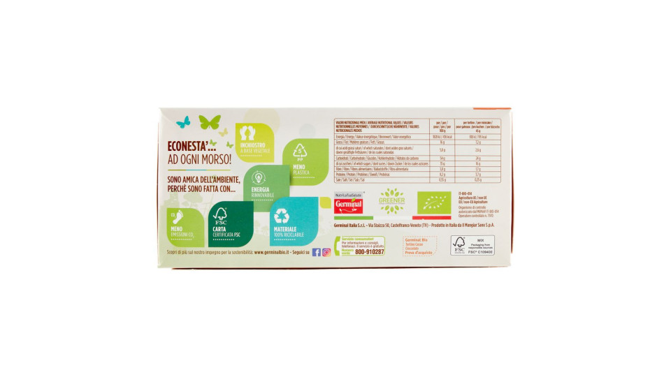 Germinal Bio Tortino Cacao Cioccolato 4 X 45 G