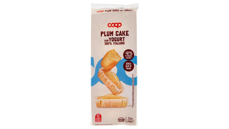 Plum Cake Integrali Con Yogurt 100% Italiano 6 X 33 G