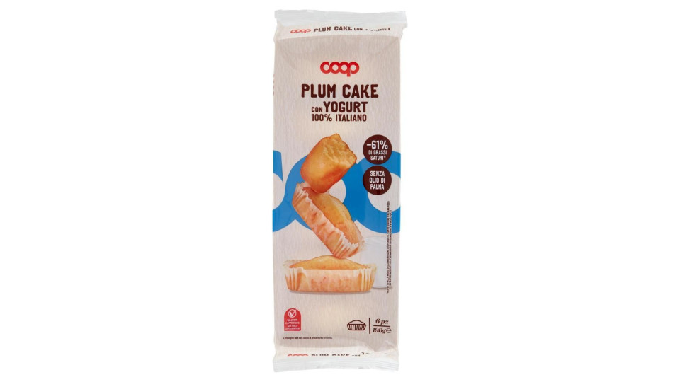 Plum Cake Integrali Con Yogurt 100% Italiano 6 X 33 G
