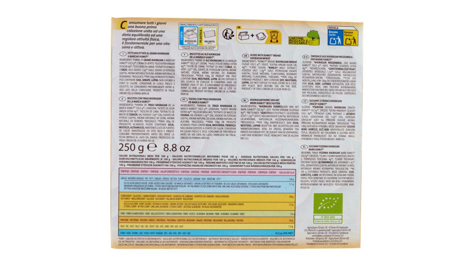 Grissinbon Lefreschebiscottate Integrali Bio 250 G