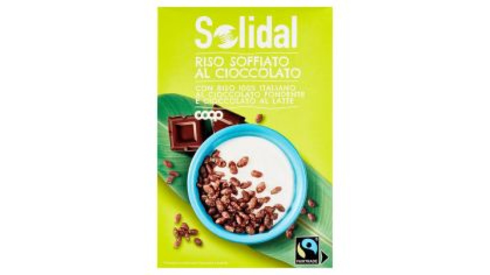 Riso Soffiato Al Cioccolato Con Riso 100% Italiano Al Cioccolato Fondente E Cioccolato Al Latte 375g