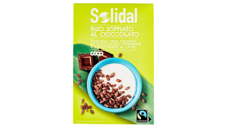 Riso Soffiato Al Cioccolato Con Riso 100% Italiano Al Cioccolato Fondente E Cioccolato Al Latte 375g