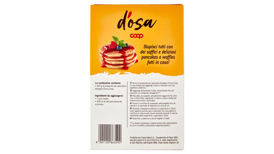 Preparato Per Pancakes Biologico 250 G