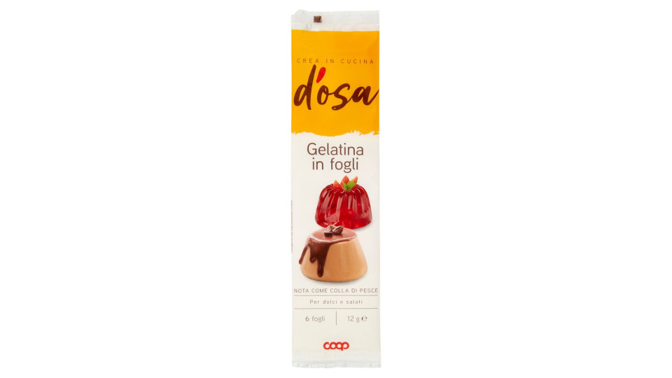 Gelatina In Fogli 6 Fogli 12 G