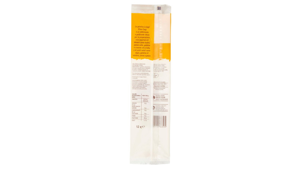 Gelatina In Fogli 6 Fogli 12 G