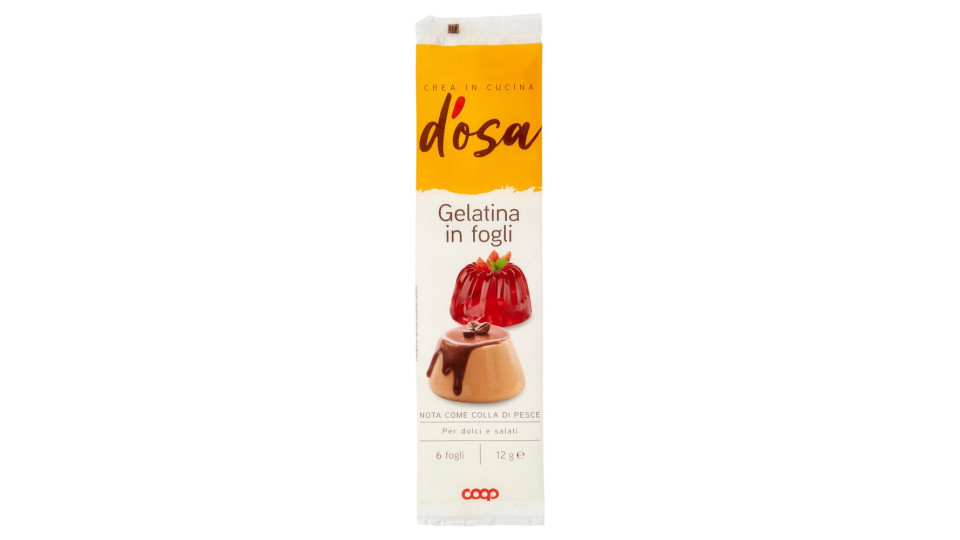 Gelatina In Fogli 6 Fogli 12 G