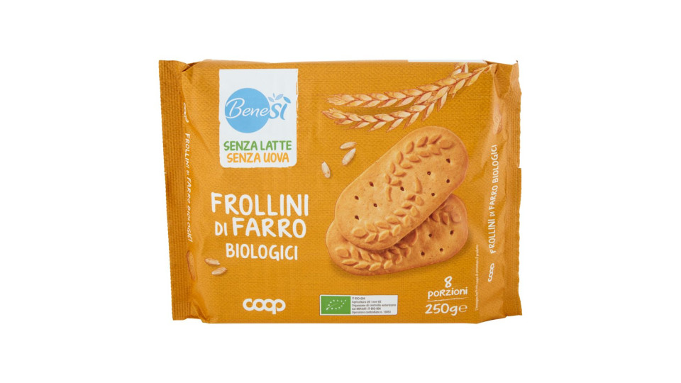 Senza Latte Senza Uova Frollini Di Farro Biologici 8 X 31,25 G