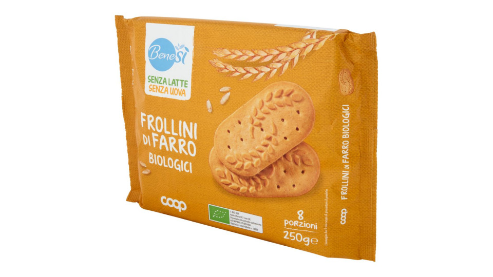 Senza Latte Senza Uova Frollini Di Farro Biologici 8 X 31,25 G