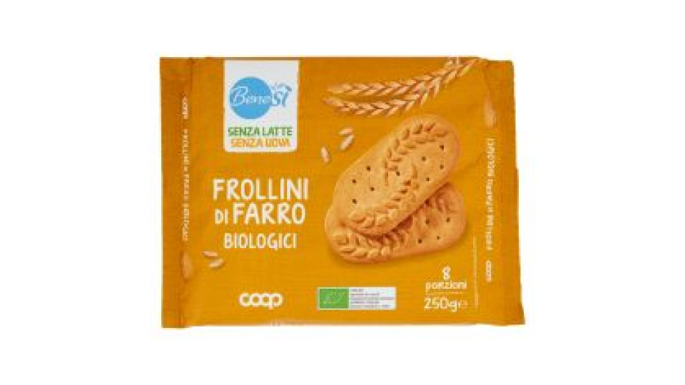 Senza Latte Senza Uova Frollini Di Farro Biologici 8 X 31,25 G