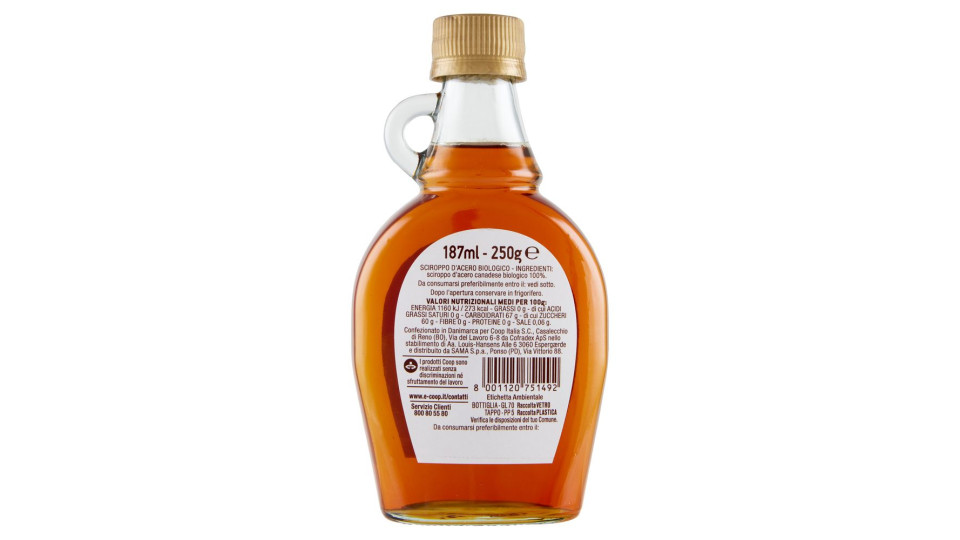 Sciroppo D'acero Canadese Biologico 250 G