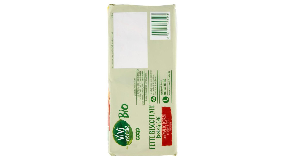 Fette Biscottate Biologiche Con Malto D'orzo E Farina Di Tipo 2 320 G