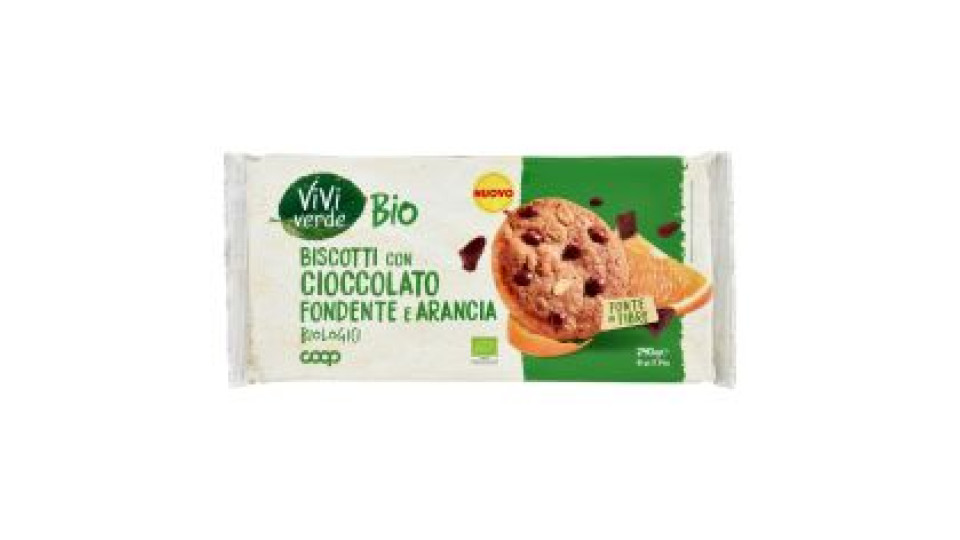 Biscotti Con Cioccolato Fondente E Arancia Biologici 10 X 24 G