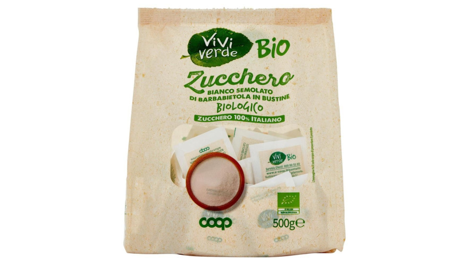 Zucchero Bianco Semolato Di Barbabietola In Bustine Biologico 500 G