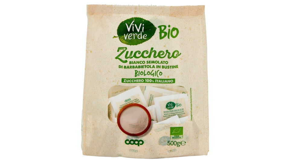 Zucchero Bianco Semolato Di Barbabietola In Bustine Biologico 500 G