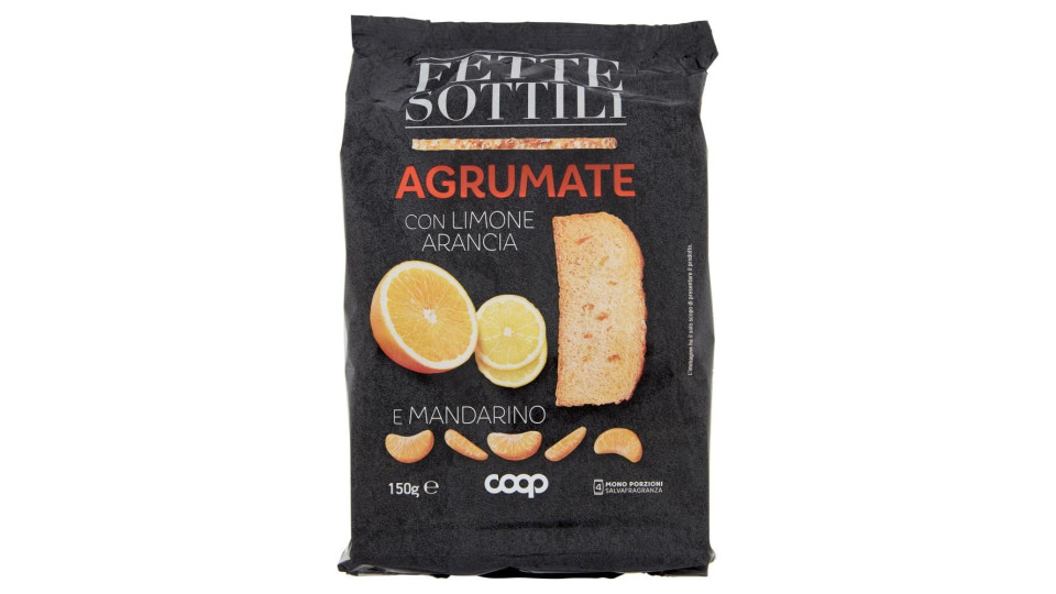 Fette Sottili Agrumate Con Limone, Arancia E Mandarino 150 G