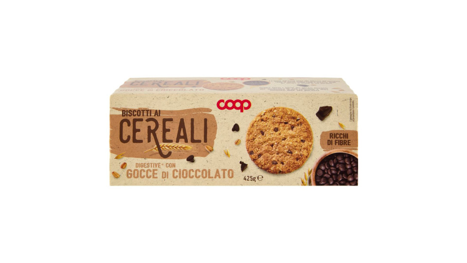 Biscotti Ai Cereali Digestive* Con Gocce Di Cioccolato 425 G