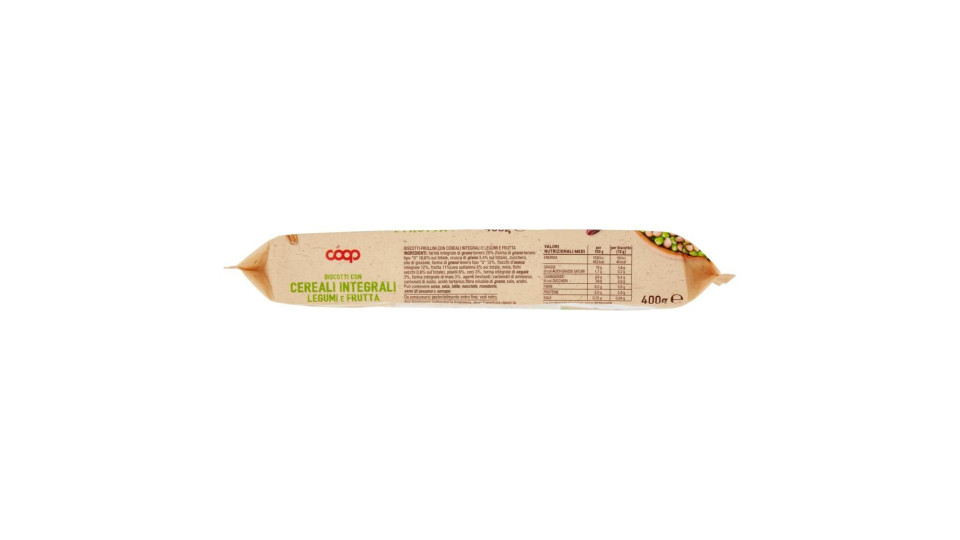 Biscotti Con Cereali Integrali, Legumi E Frutta 400 G