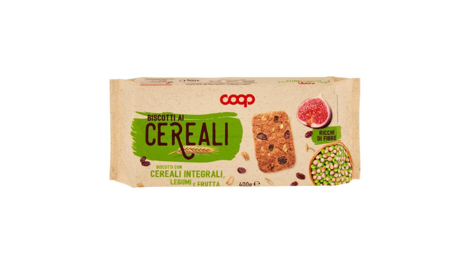 Biscotti Con Cereali Integrali, Legumi E Frutta 400 G
