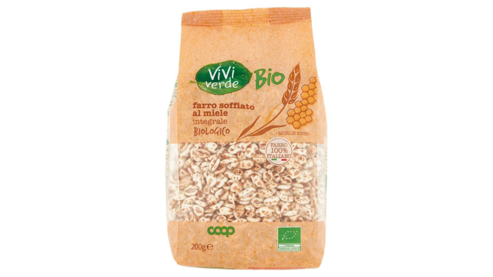 Farro Soffiato Al Miele Integrale Biologico 200 G
