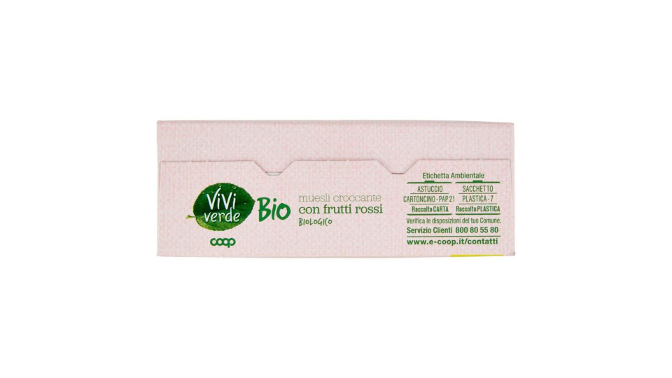 Muesli Croccante Con Frutti Rossi Biologico 300 G