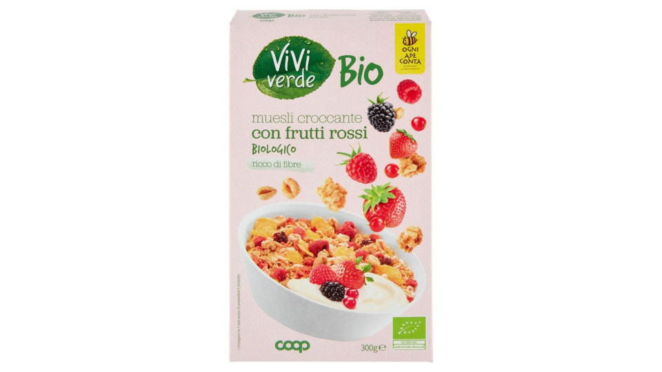 Muesli Croccante Con Frutti Rossi Biologico 300 G