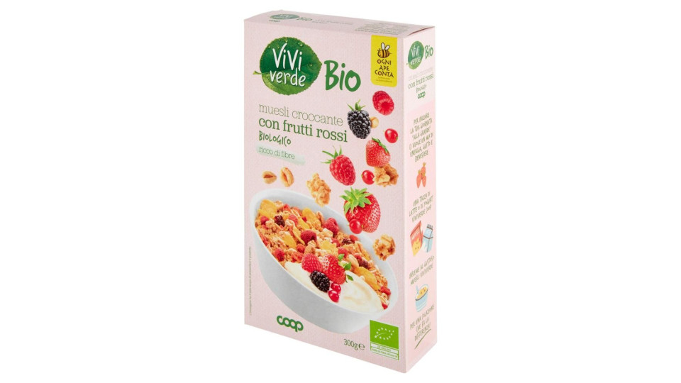 Muesli Croccante Con Frutti Rossi Biologico 300 G