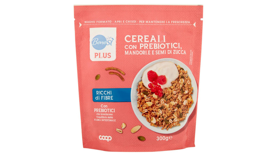 Plus Cereali Con Prebiotici, Mandorle E Semi Di Zucca 300 G