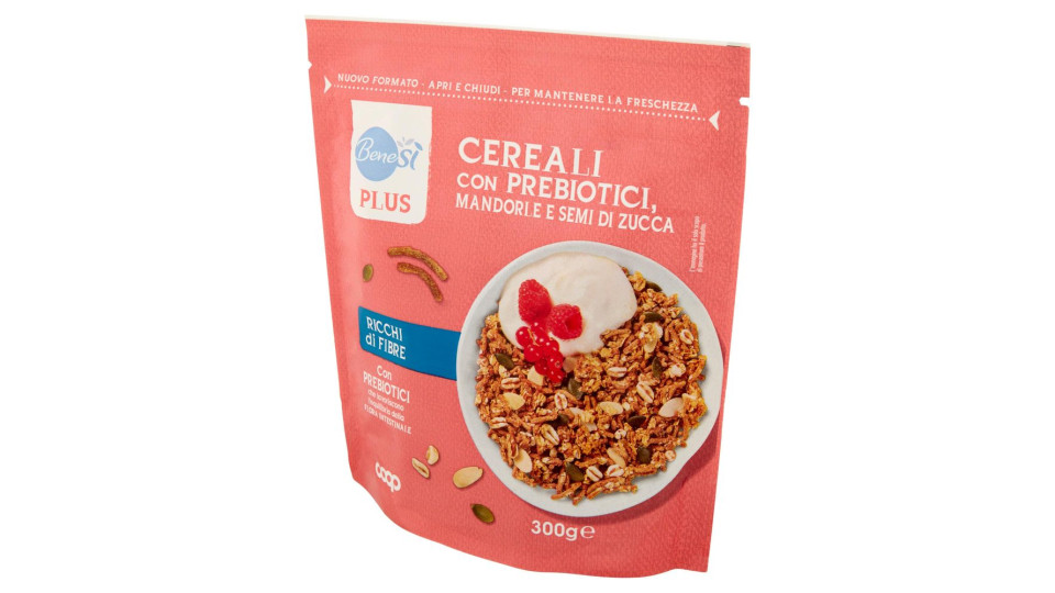 Plus Cereali Con Prebiotici, Mandorle E Semi Di Zucca 300 G