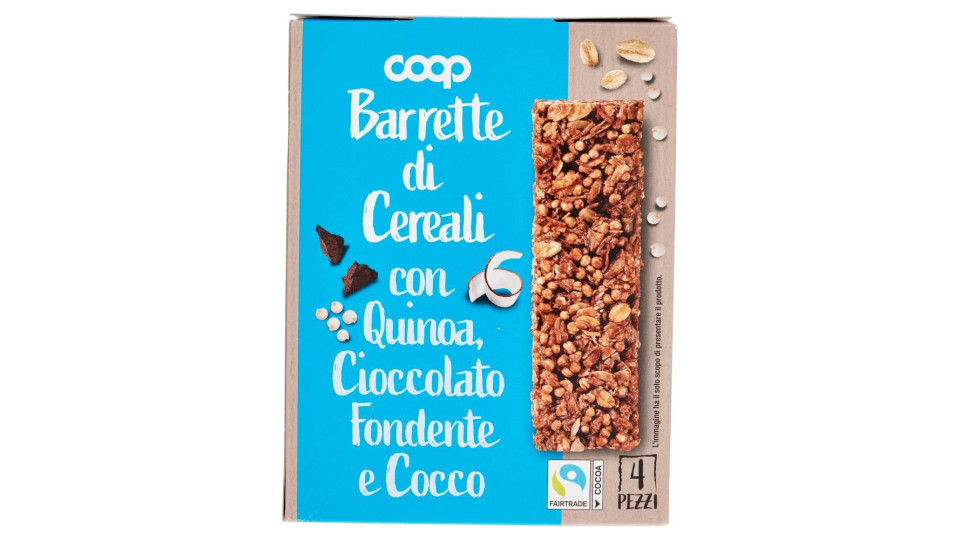 Barrette Di Cereali Con Quinoa, Cioccolato Fondente E Cocco 4 X 28 G