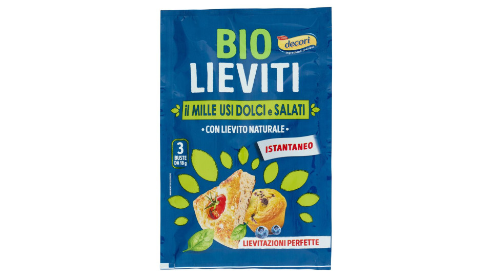 Decori Bio Lieviti Il Mille Usi Dolci E Salati Istantaneo Buste 3 X 18 G