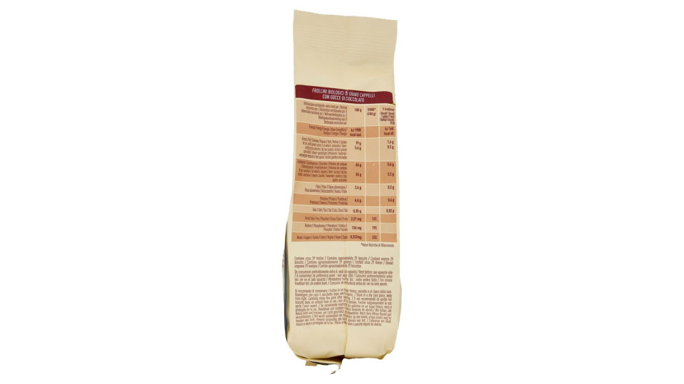 Alce Nero Frollino Di Grano Cappelli Con Gocce Di Cioccolato 250 G