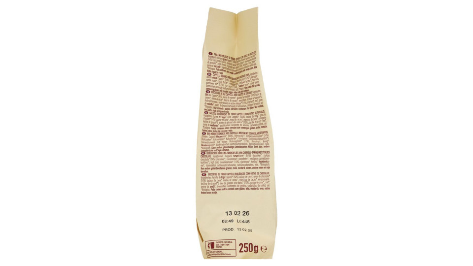 Alce Nero Frollino Di Grano Cappelli Con Gocce Di Cioccolato 250 G