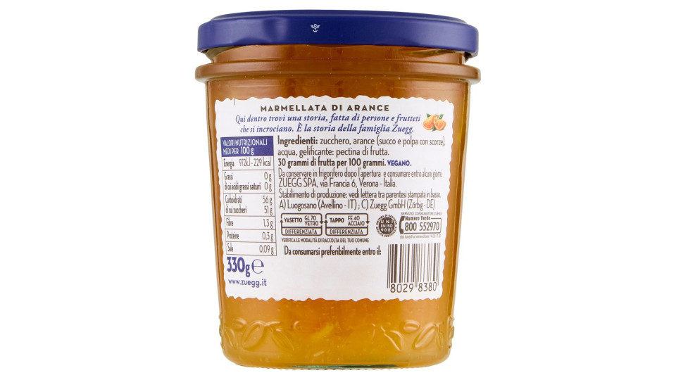 Zuegg I Frutteti Di Oswald Zuegg Arance 330 G
