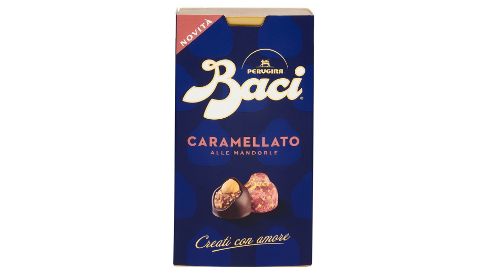 Baci Perugina Caramellato Alle Mandorle Cioccolatini Fondenti Ripieni Al Gianduia Scatola 200g
