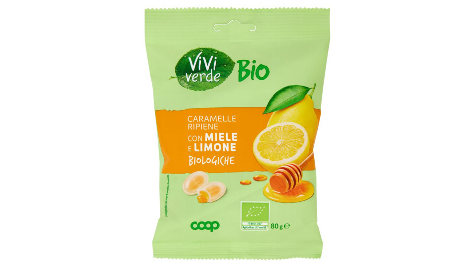 Caramelle Ripiene Con Miele E Limone Biologiche 80 G