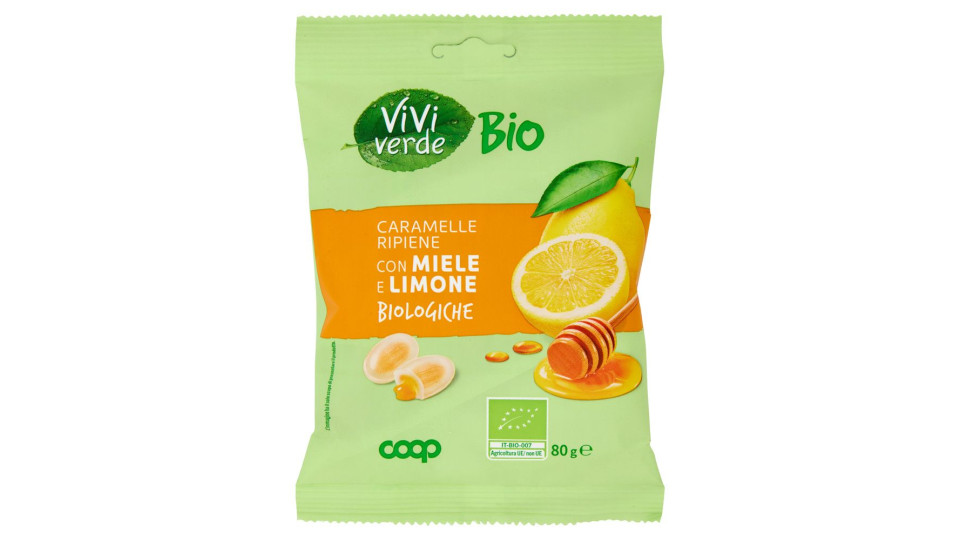 Caramelle Ripiene Con Miele E Limone Biologiche 80 G