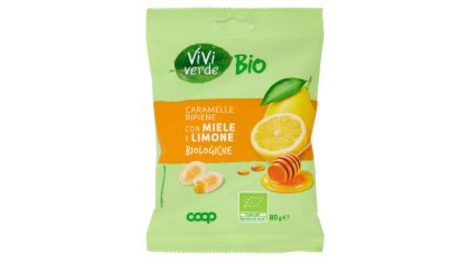 Caramelle Ripiene Con Miele E Limone Biologiche 80 G