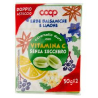 Caramelle Dure Con Vitamina C Senza Zucchero Erbe Balsamiche E Limone 2 X 50 G