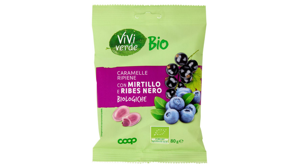 Caramelle Ripiene Con Mirtillo E Ribes Nero Biologiche 80 G