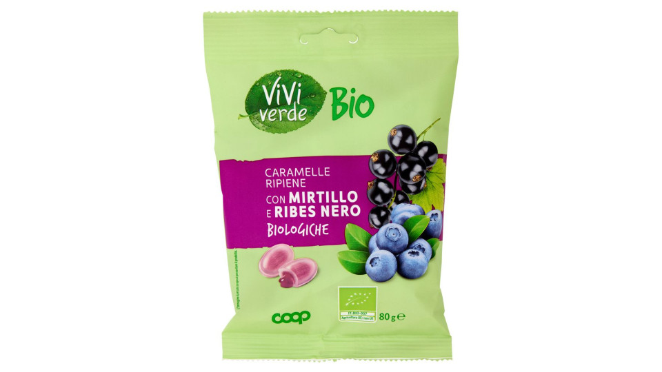 Caramelle Ripiene Con Mirtillo E Ribes Nero Biologiche 80 G