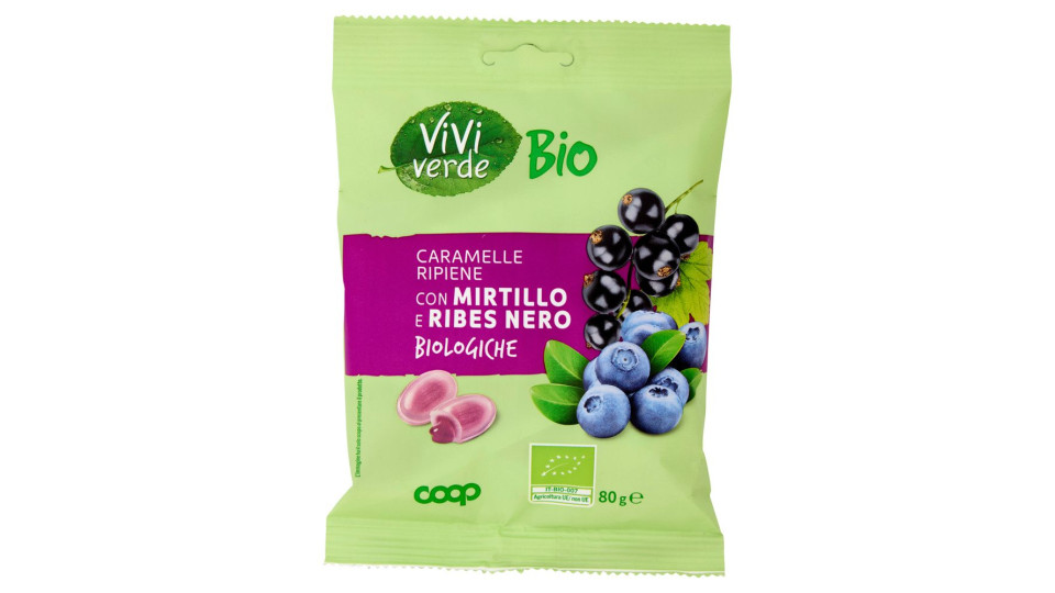 Caramelle Ripiene Con Mirtillo E Ribes Nero Biologiche 80 G