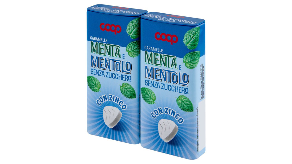 Caramelle Menta E Mentolo Senza Zucchero Con Zinco 2 X 35 G